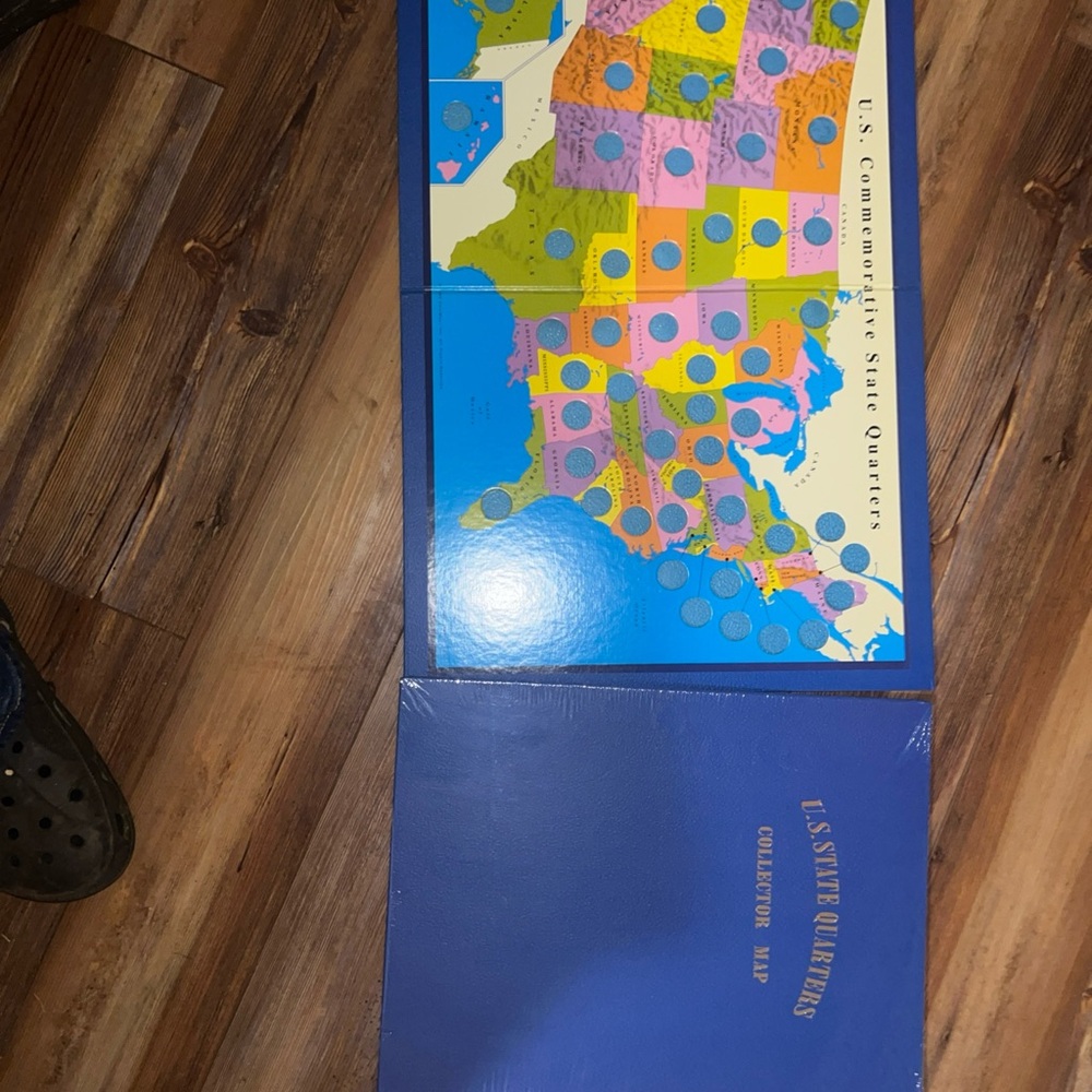 U.S. Mint Quarters Collector Map - Blue Folder